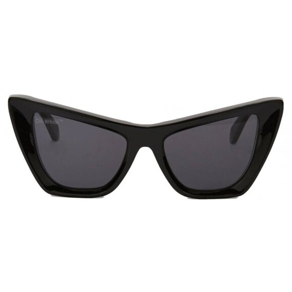 NEW OFF-WHITE CAT EYE SUNGLASSES EDVARD 007 BLACK GREY OFF-WHITE WOMEN EYEWEAR - Picture 2 of 3